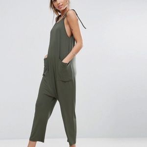 ASOS Jersey Minimal Jumpsuit with Ties